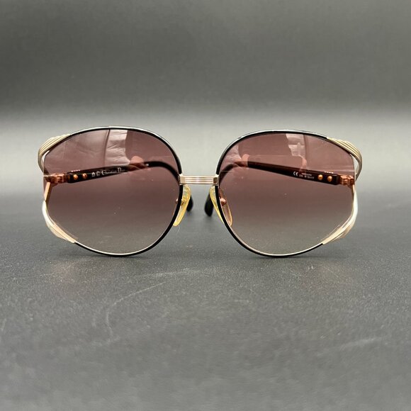 Vintage Christian Dior 2250 Butterfly Sunglasses – Black Enamel & Goldtone